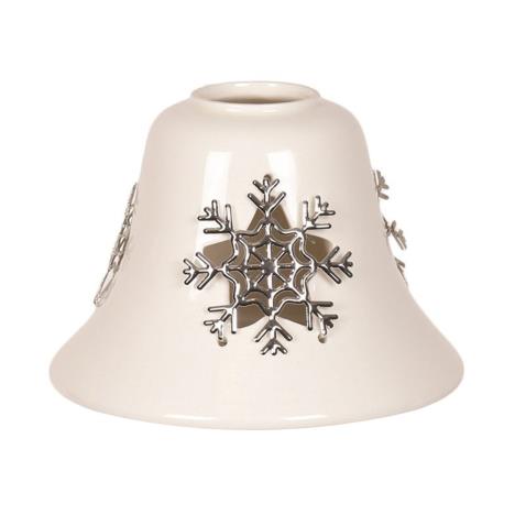 Snowflake White Ceramic Large Jar Shade  £7.19