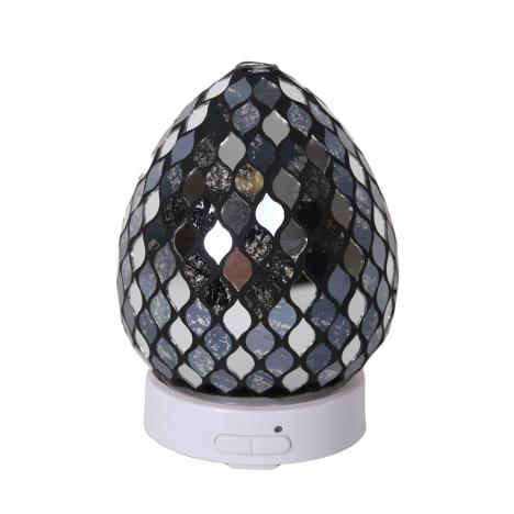 Aroma LED Black Mirror Teardrop Ultrasonic Electric Essential Oil Diffuser  £31.49