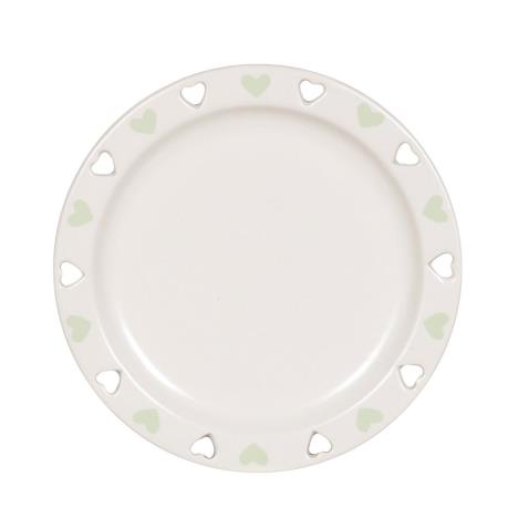 Green Heart Large Ceramic Candle Plate  £2.39