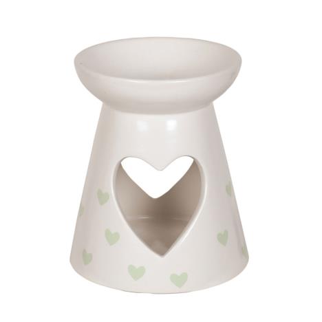 Green Heart Ceramic Wax Melt Warmer  £4.94