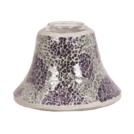 Purple & Silver Crackle Large Jar Shade  £7.79