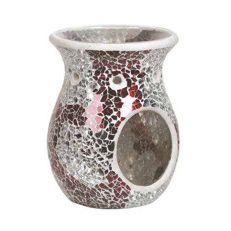 Red & Silver Crackle Wax Melt Warmer  £11.69