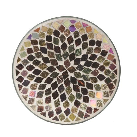 Copper & Gold Mosaic Candle Plate  £4.04