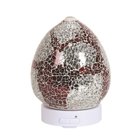 Aroma LED Red &amp; Silver Ultrasonic Electric Essential Oil Diffuser