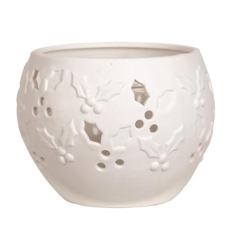 Holly Globe Ceramic Tea Light Holder  £2.99