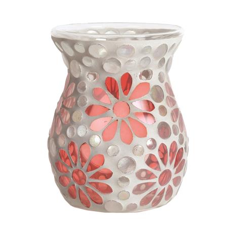 Pink Floral Mosaic Wax Melt Warmer