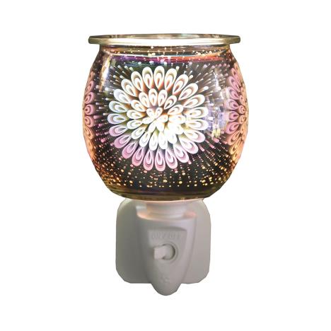 Aroma Peacock Glass 3D Plug In Wax Melt Warmer