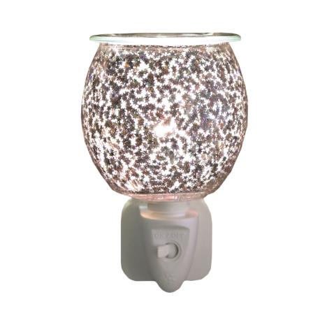 Aroma Glitter Glass Plug In Wax Melt Warmer  £12.59