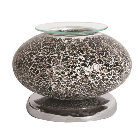 Aroma Ellipse Black Mosaic Touch Electric Wax Melt Warmer