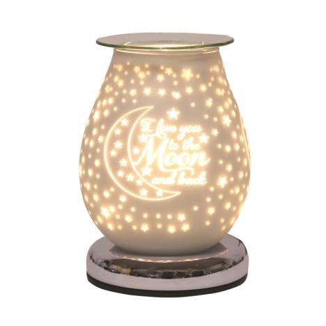 Aroma Moon & Back White Satin 3D Electric Wax Melt Warmer  £21.57