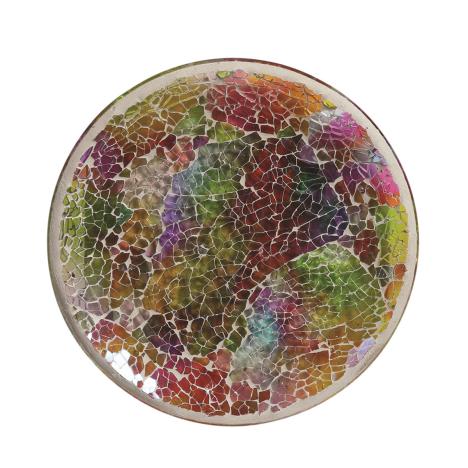 Aroma Rainbow Crackle Candle Plate  £3.59