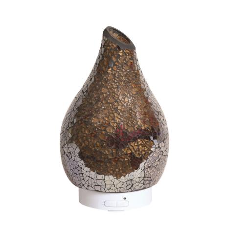 Aroma LED Amber Crackle Ultrasonic Electric Essential Oil Diffuser