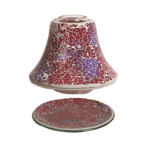 Aroma Crimson Crackle Candle Shade & Tray  £17.09