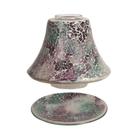 Aroma Teal Crackle Candle Shade & Tray  £17.09