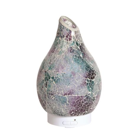 Aroma LED Teal Crackle Ultrasonic Electric Essential Oil Diffuser  £29.69
