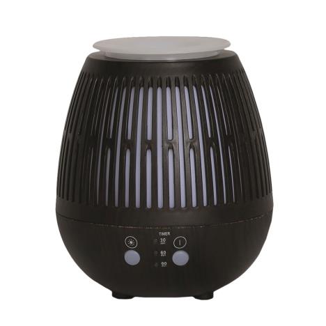 Aroma LED Dark Wood Effect Bulb Grill Ultrasonic Electric Oil Diffuser