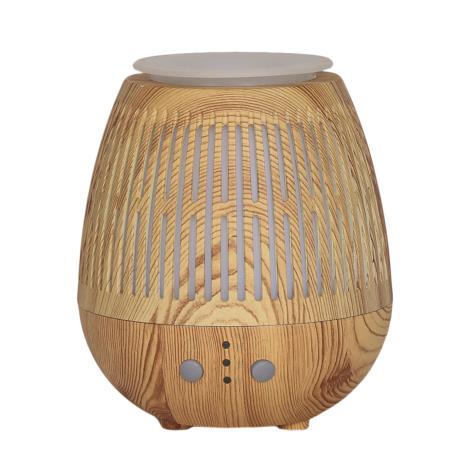 Aroma LED Light Wood Effect Bulb Grill Ultrasonic Electric Oil Diffuser