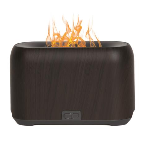 Aroma LED Dark Wood Flame Effect Ultrasonic Electric Oil Diffuser  £25.19