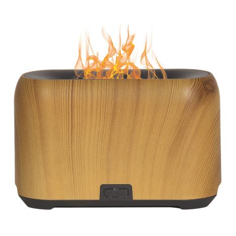 Aroma LED Light Wood Flame Effect Ultrasonic Electric Oil Diffuser  £25.19