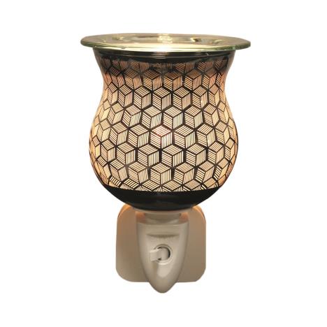 Aroma Pewter Cube Plug In Wax Melt Warmer  £12.59
