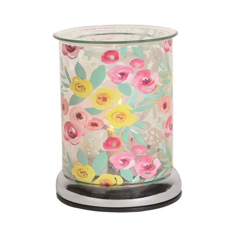 Aroma Yellow & Pink Watercolour Floral Touch Electric Wax Melt Warmer  £25.19