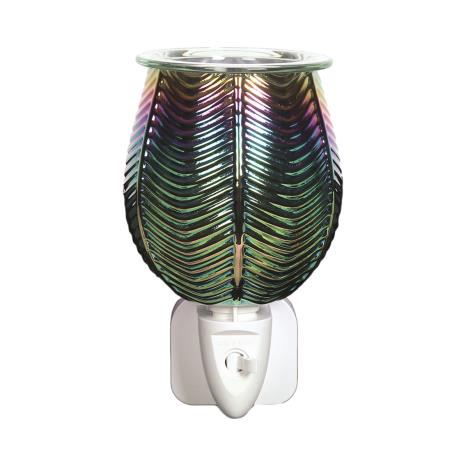 Aroma Jade Lustre Ribbed Plug In Wax Melt Warmer