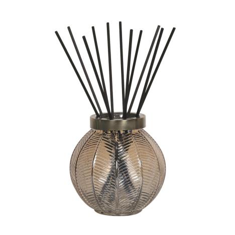Aroma Amber Lustre Glass Large Reed Diffuser &amp; 50 Fibre Reeds