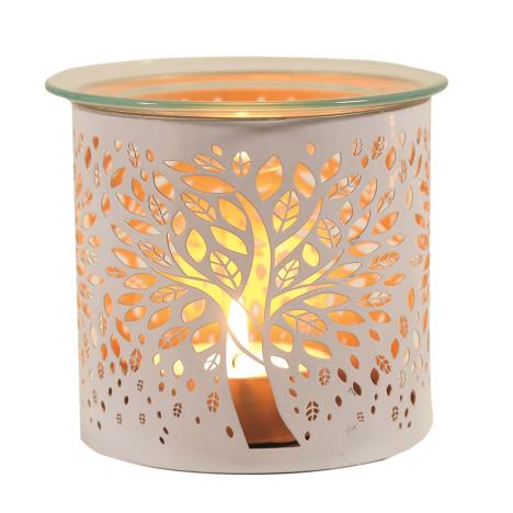 Aroma White Tree of Life Jar Sleeve & Wax Melt Warmer  £6.29