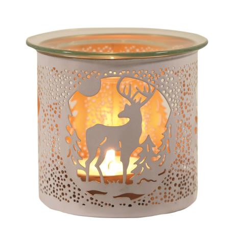 Aroma White Stag Jar Sleeve &amp; Wax Melt Warmer