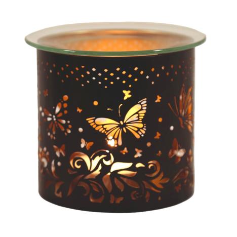 Aroma Black &amp; Gold Butterfly Jar Sleeve &amp; Wax Melt Warmer