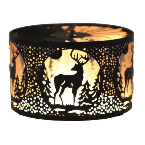 Aroma Silhouette Black &amp; Gold Carousel Stag Shade 