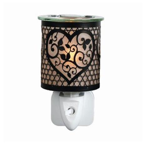 Aroma Black &amp; Gold Heart Plug In Wax Melt Warmer