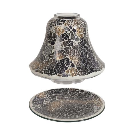 Aroma Black &amp; Gold Crackle Shade &amp; Tray