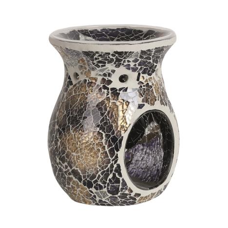Aroma Black &amp; Gold Crackle Wax Melt Warmer