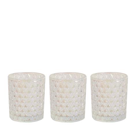 Aroma Clear Lustre 3 Tealight &amp; Votive Holder Set
