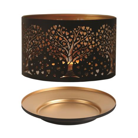 Aroma Silhouette Black Heart Tree Shade &amp; Tray