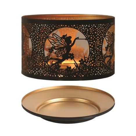 Aroma Silhouette Black &amp; Gold Fairy Shade &amp; Tray