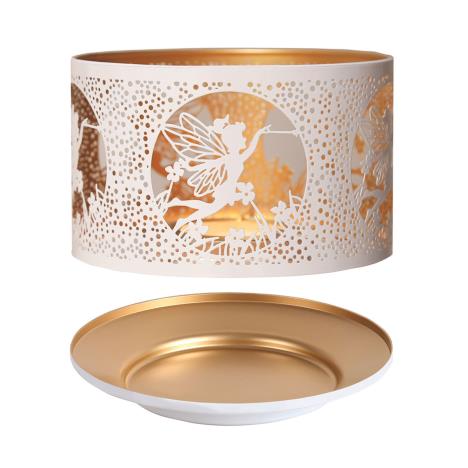 Aroma Silhouette White &amp; Gold Fairy Shade &amp; Tray