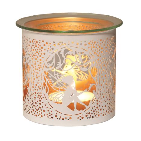 Aroma White &amp; Gold Fairy Jar Sleeve &amp; Wax Melt Warmer