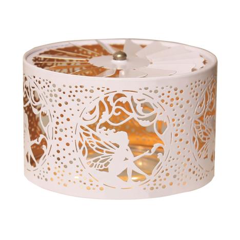 Aroma Silhouette White &amp; Gold Carousel Sitting Fairy Shade