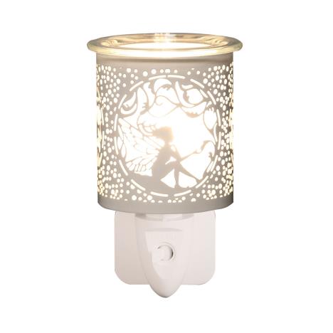 Aroma White &amp; Gold Sitting Fairy Plug In Wax Melt Warmer