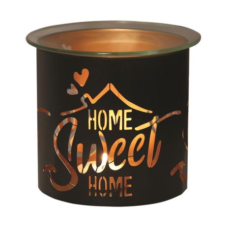 Aroma Black &amp; Gold Home Sweet Home Jar Sleeve &amp; Wax Melt Warmer