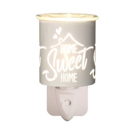Aroma White &amp; Gold Home Sweet Home Plug In Wax Melt Warmer