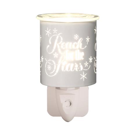 Aroma White &amp; Gold Reach for the Stars Plug In Wax Melt Warmer