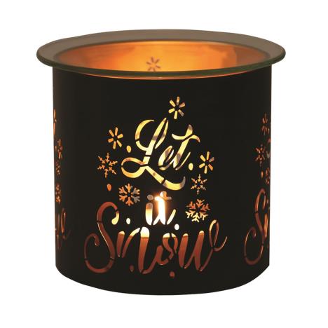 Aroma Black & Gold Let It Snow Jar Sleeve & Wax Melt Warmer  £6.29