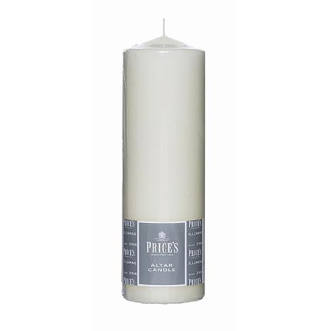 Price&#39;s Ivory Pillar Candle 25cm x 8cm