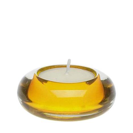 Price&#39;s Yellow Glass Tealight Holder