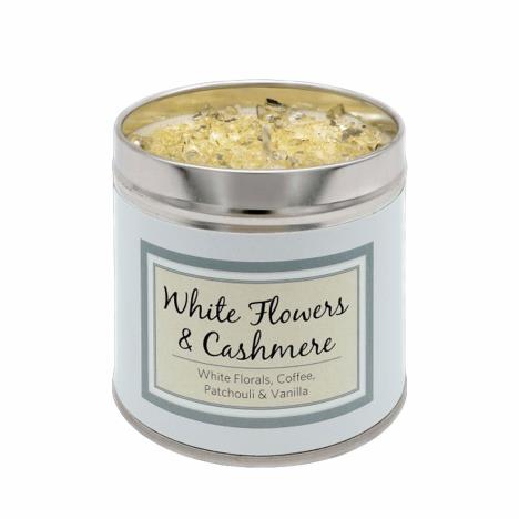 Best Kept Secret White Flowers &amp; Cashmere Tin Candle