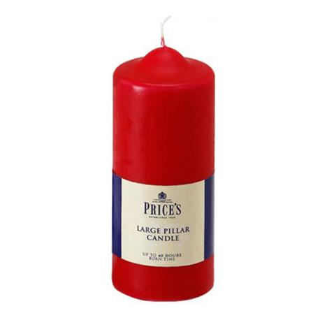 Price&#39;s Red Pillar Candle 15cm