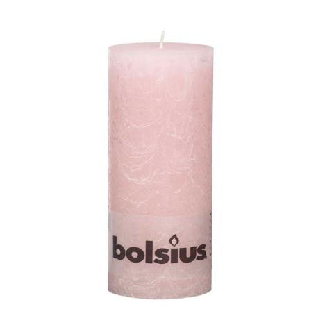 Bolsius Pastel Pink Rustic Pillar 19cm x 7cm  £6.29
